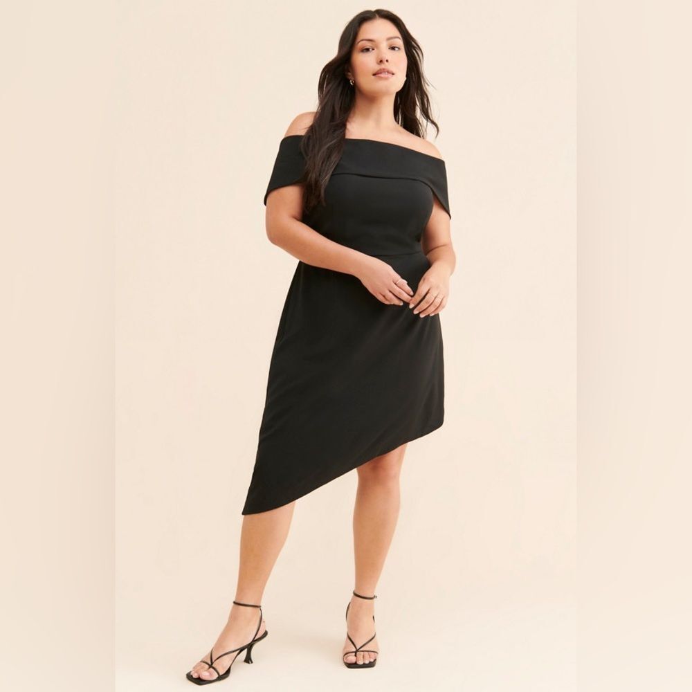 Hutch Gloria Off-The-Shoulder Dress Black 2X
